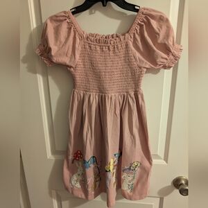 Mini‎ Boden Clare Pet Parade Applique Smocked Pink Dress